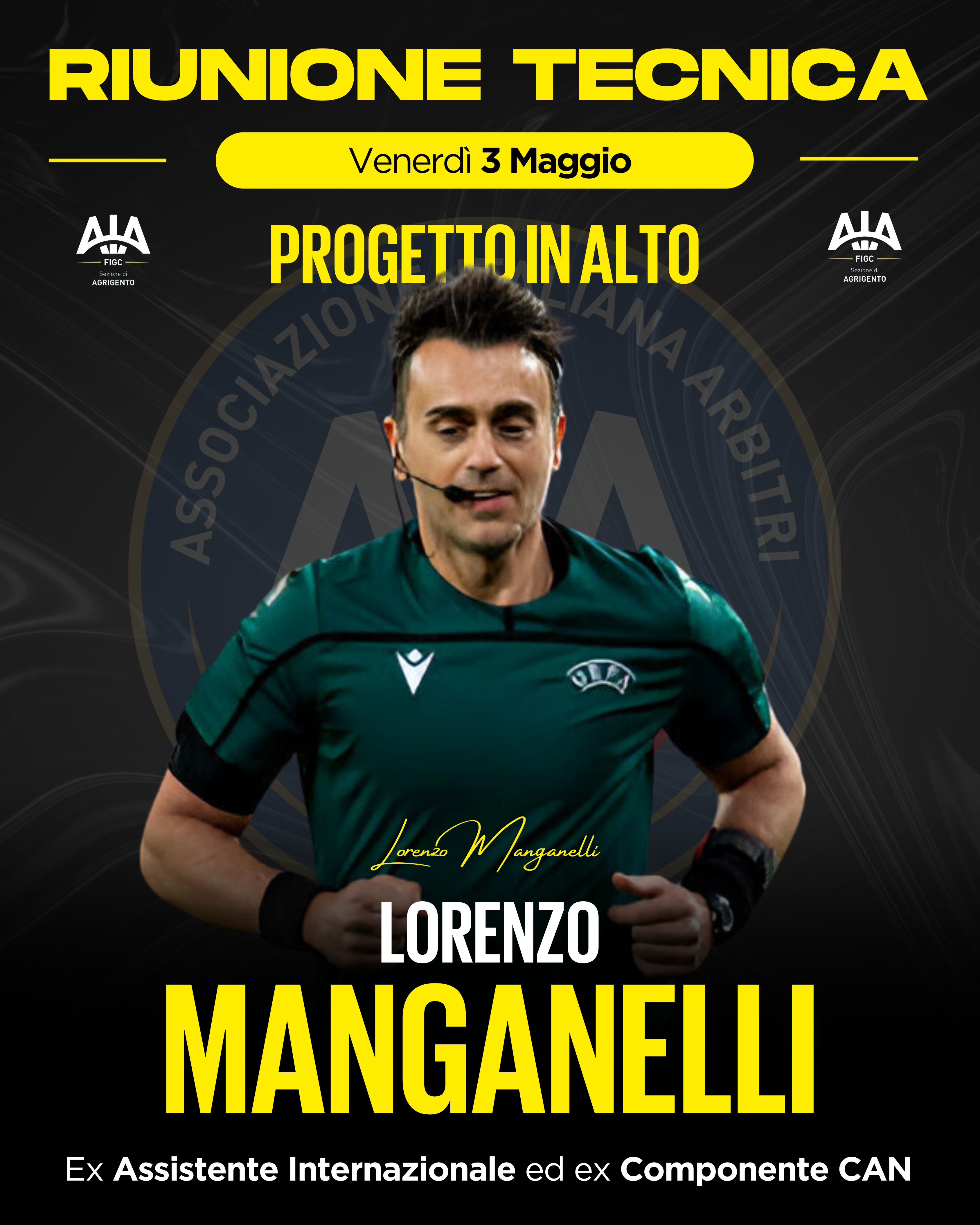 IL 3 MAGGIO ARRIVA MANGANELLI E LA SEZIONE DI TORINO AD AGRIGENTO